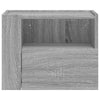 Grauer wandmontierter Nachttisch Danet 45x30x35cm