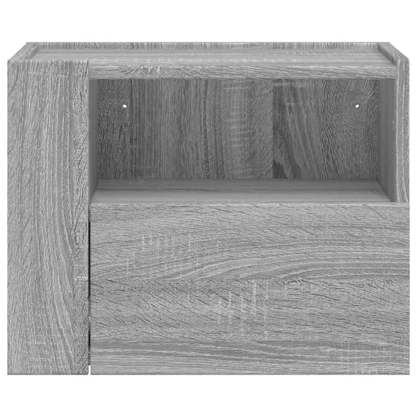Grauer wandmontierter Nachttisch Danet 45x30x35cm