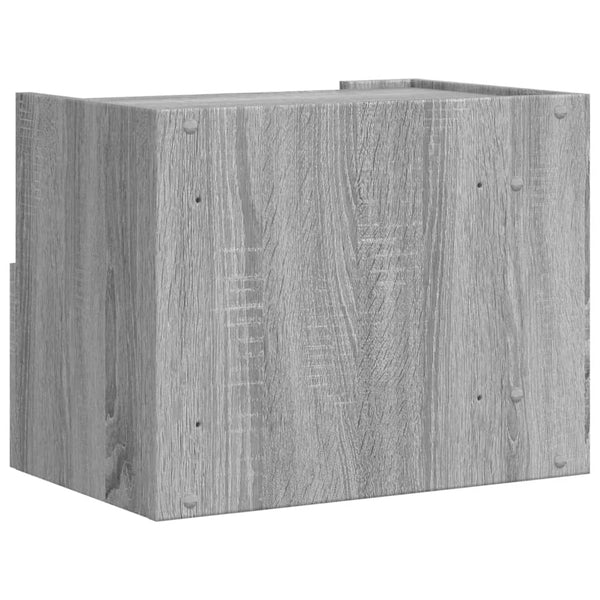 Grauer wandmontierter Nachttisch Danet 45x30x35cm