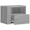 Grauer wandmontierter Nachttisch Danet 45x30x35cm