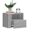Grauer wandmontierter Nachttisch Danet 45x30x35cm