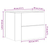 Schwarzer Wandnachttisch Lombada 45x30x35cm