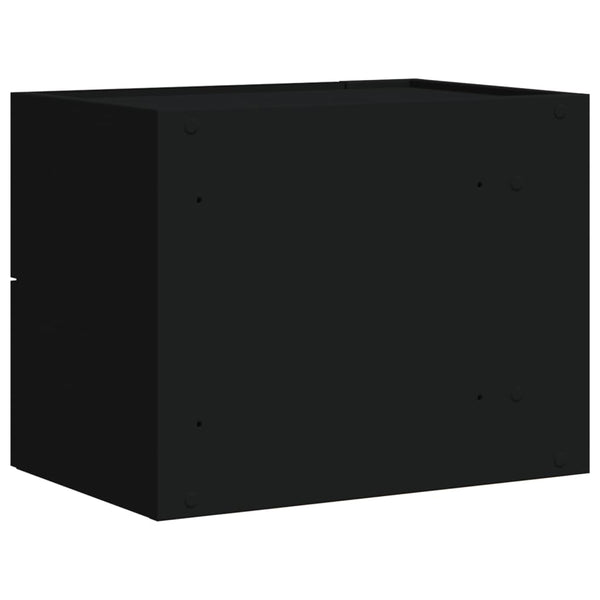 Musta seinäkiinnitettävät yöpöydät Lombada 45x30x35cm (2 kpl)