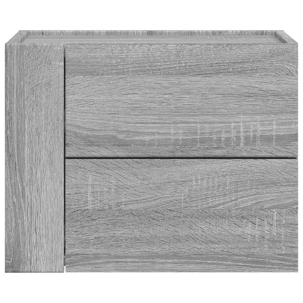 Grauer wandmontierter Nachttisch Lombada 45x30x35cm
