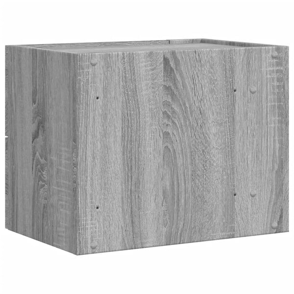 Grauer wandmontierter Nachttisch Lombada 45x30x35cm