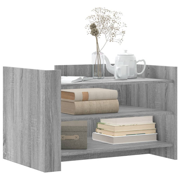 Grauer Couchtisch Marilynn 80x50x50cm (Holz)