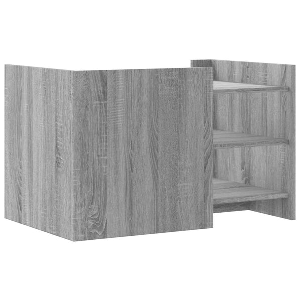 Grauer Couchtisch Marilynn 80x50x50cm (Holz)