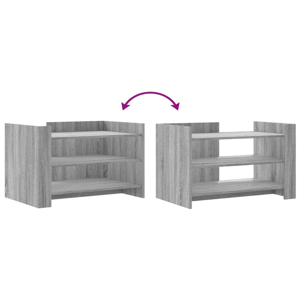 Grauer Couchtisch Marilynn 80x50x50cm (Holz)