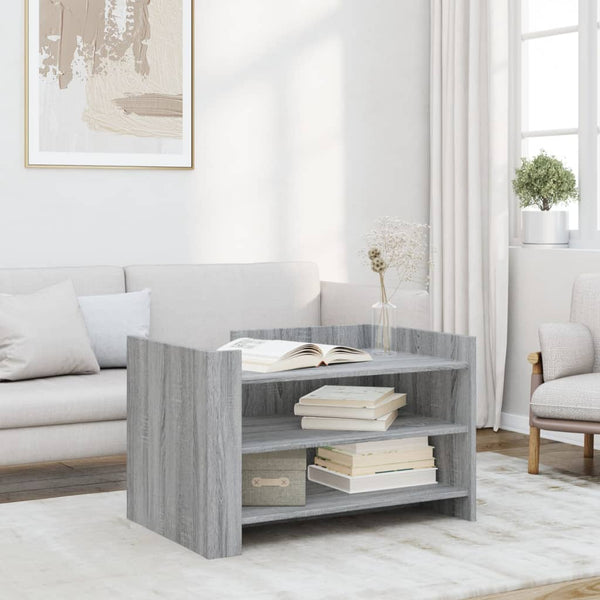 Grauer Couchtisch Marilynn 80x50x50cm (Holz)