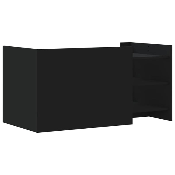Schwarzer Couchtisch Marilynn 100x50x50cm (Holz)