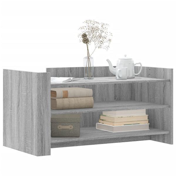 Grauer Couchtisch Marilynn 100x50x50cm (Holz)