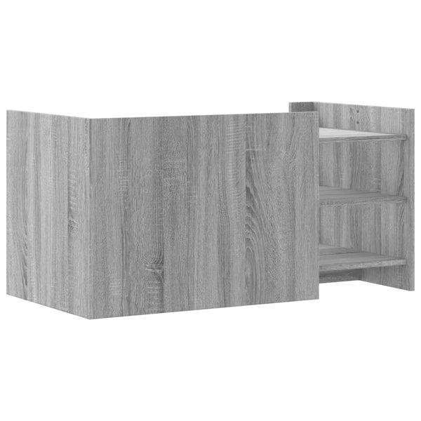 Grauer Couchtisch Marilynn 100x50x50cm (Holz)