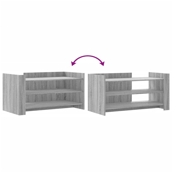 Grauer Couchtisch Marilynn 100x50x50cm (Holz)
