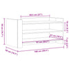 Grauer Couchtisch Marilynn 100x50x50cm (Holz)