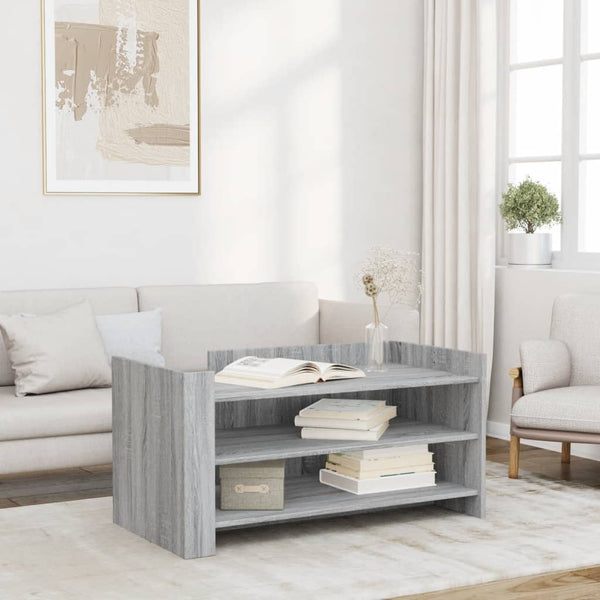 Grauer Couchtisch Marilynn 100x50x50cm (Holz)