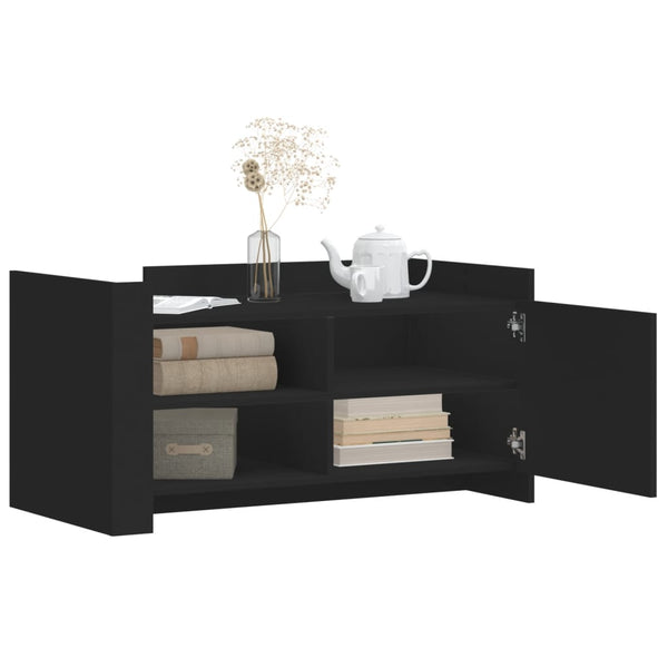 Couchtisch Ghenade 100x50x50cm Schwarz (Holz)