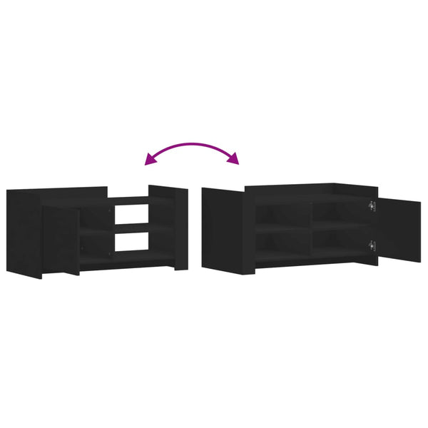 Couchtisch Ghenade 100x50x50cm Schwarz (Holz)