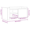 Couchtisch Ghenade 100x50x50cm Schwarz (Holz)