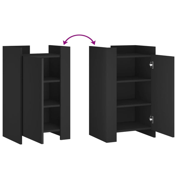 Schwarze Kommode Anelia 45x35x75cm (Holz)