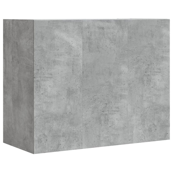 Wandschrank Sabadus 75x35x60cm, betongrau (Holz)