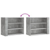 Wandschrank Sabadus 75x35x60cm, betongrau (Holz)