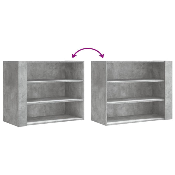Wandschrank Sabadus 75x35x60cm, betongrau (Holz)