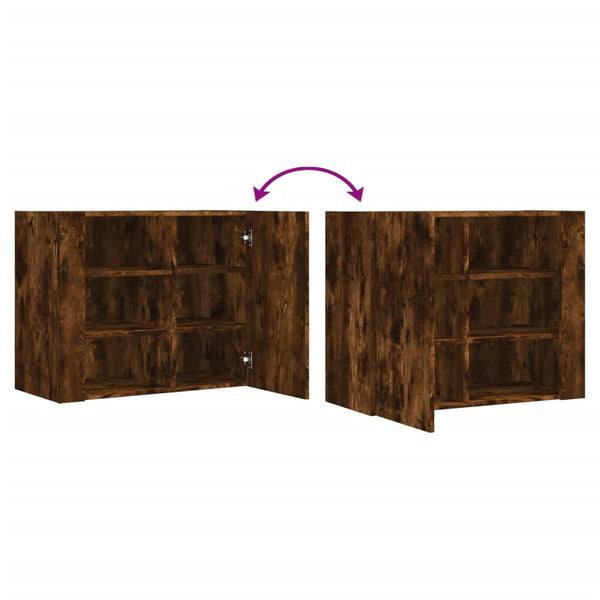 Räuchereiche Hängeschrank Martinovici 75x35x60cm (Holz)