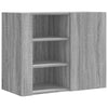 Grauer TV-Wandschrank Martinovici 75x35x60cm (Holz)
