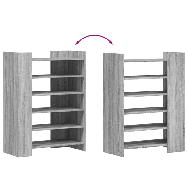 Grauer Schuhschrank Neveanu 74,5x37,5x100cm (Holz)