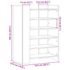 Grauer Schuhschrank Neveanu 74,5x37,5x100cm (Holz)