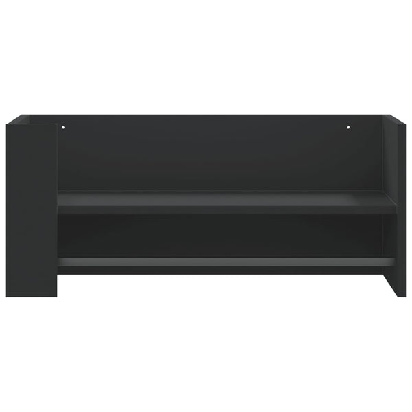 Schwarzes Wandregal Costachi 70,5x35x30,5cm (Holz)