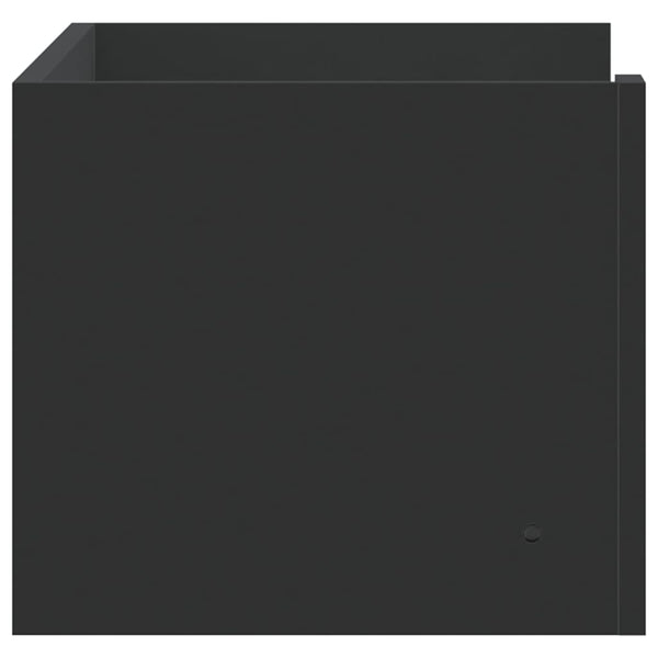 Schwarzes Wandregal Costachi 70,5x35x30,5cm (Holz)