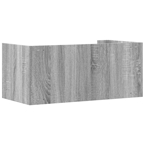 Graues Wandregal Costachi 70,5x35x30,5cm (Holz)