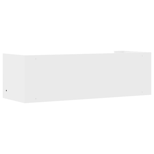 Weißes Wandregal Costachi 100x35x30,5cm (Holz)