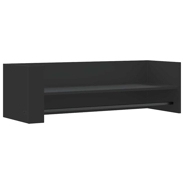 Schwarzes Wandregal Costachi 100x35x30,5cm (Holz)