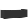 Schwarzes Wandregal Costachi 100x35x30,5cm (Holz)