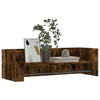Wildeiche Wandregal Costachi 100x35x30,5cm (Holz)