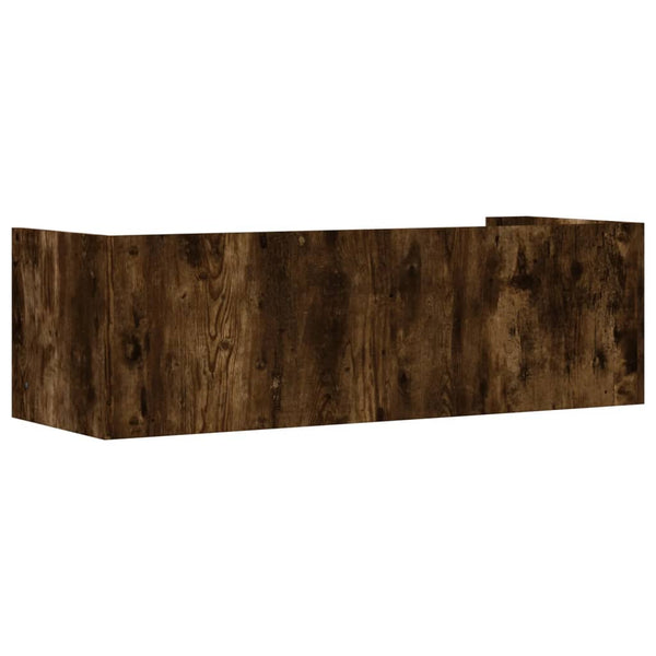 Wildeiche Wandregal Costachi 100x35x30,5cm (Holz)