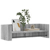 Graues Wandregal Costachi 100x35x30,5cm (Holz)
