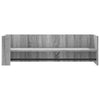 Graues Wandregal Costachi 100x35x30,5cm (Holz)