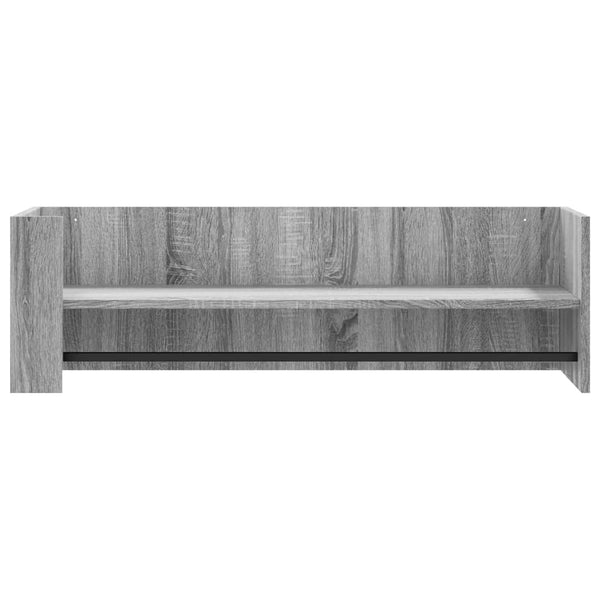 Graues Wandregal Costachi 100x35x30,5cm (Holz)