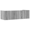 Graues Wandregal Costachi 100x35x30,5cm (Holz)