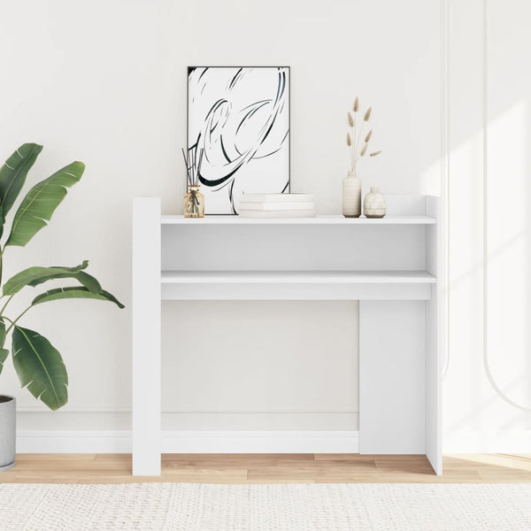 Valkoinen konsolipöytä Sancraian 100x35x90cm (lastulevy)