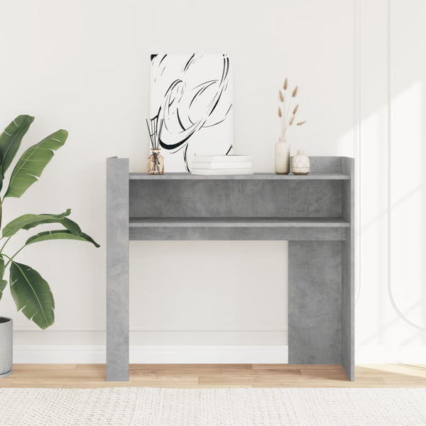 Betoninharmaa konsolipöytä Sancraian 100x35x90cm (lastulevy)