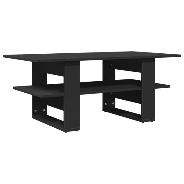 Schwarzer Couchtisch Cadastru 102x55x42cm (Holz)
