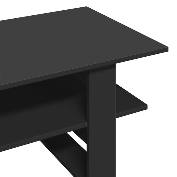 Schwarzer Couchtisch Cadastru 102x55x42cm (Holz)