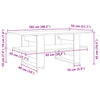 Schwarzer Couchtisch Cadastru 102x55x42cm (Holz)