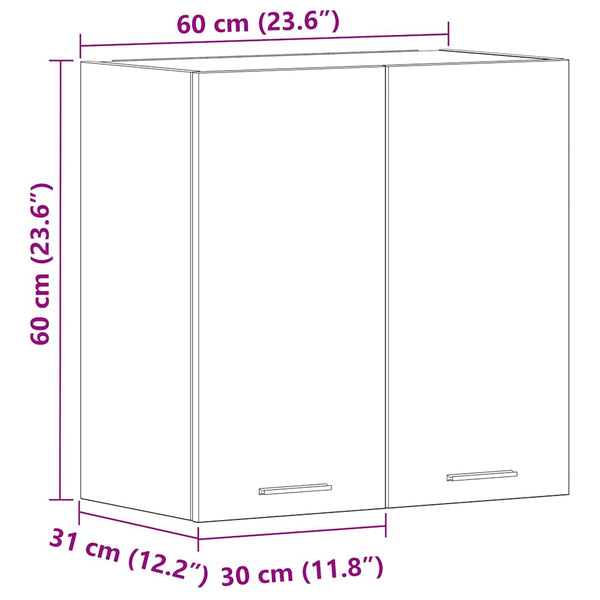 Sonoma Eiche Wandschrank Pompilas 60x31x60cm (Spanplatte)