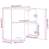 Sonoma Eiche Wandschrank Pompilas 60x31x60cm (Spanplatte)