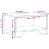 Schwarzer Couchtisch Shan 75x51x40cm (Holz)
